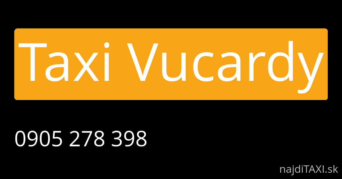 Taxi Vucardy (Snina)