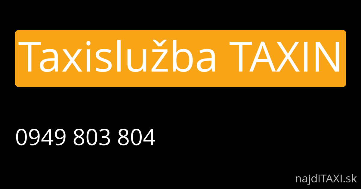 Taxislužba TAXIN (Stará Ľubovňa)