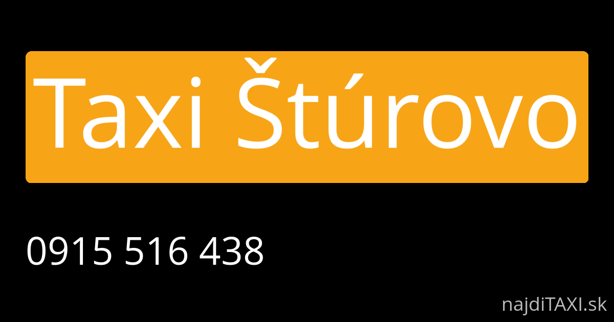 Taxi Štúrovo (Štúrovo)