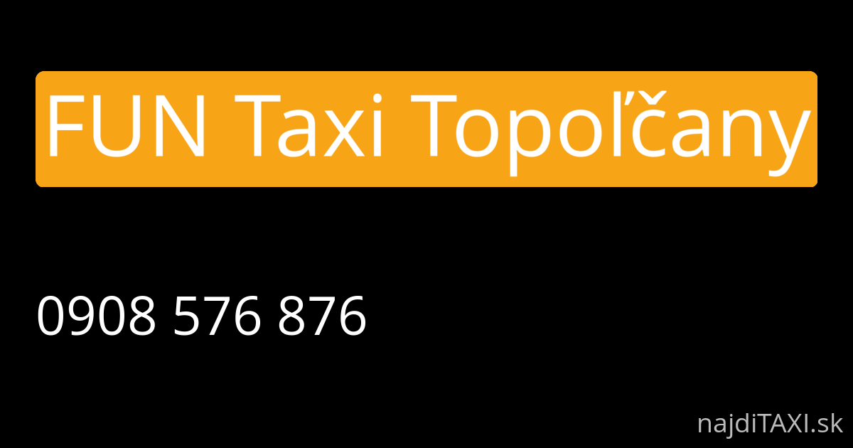FUN Taxi Topoľčany (Topoľčany)