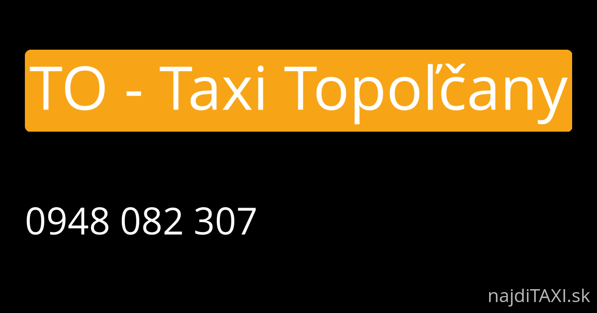 TO - Taxi Topoľčany (Topoľčany)