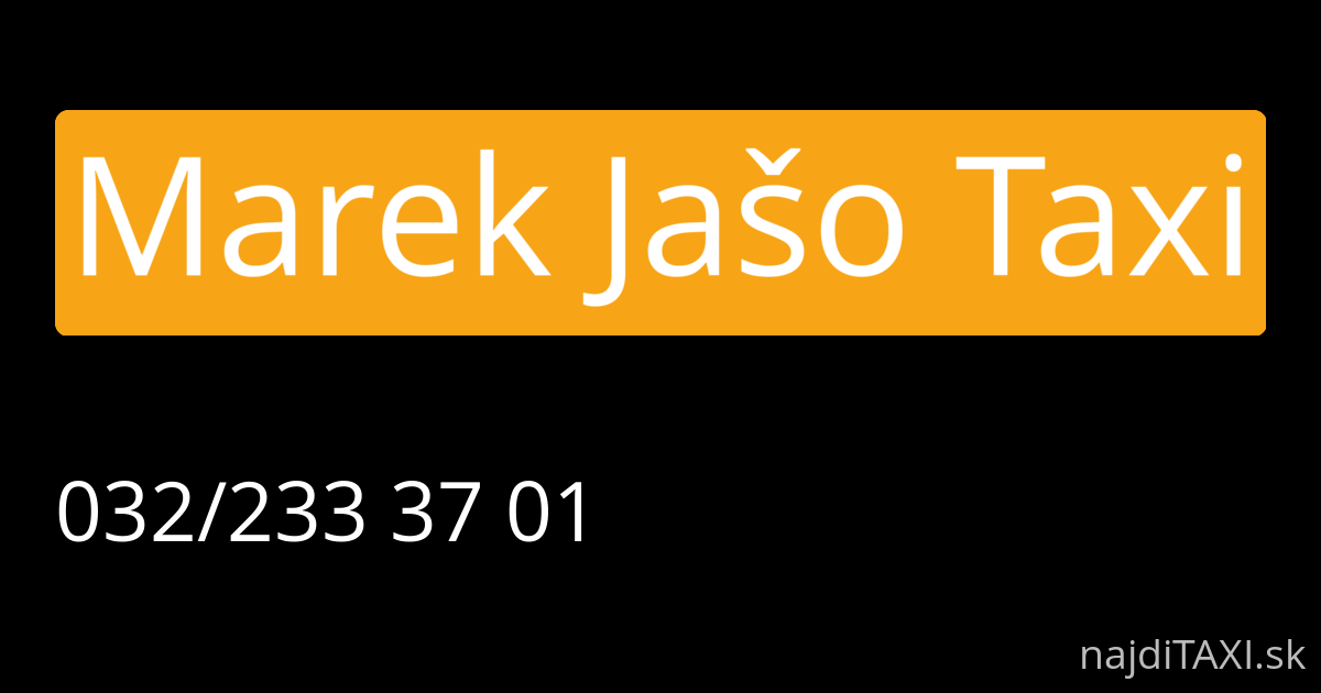Marek Jašo Taxi (Trenčianske Teplice)