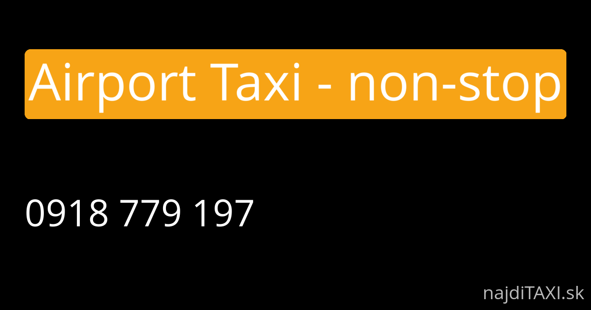 Airport Taxi - non-stop (Trenčín)