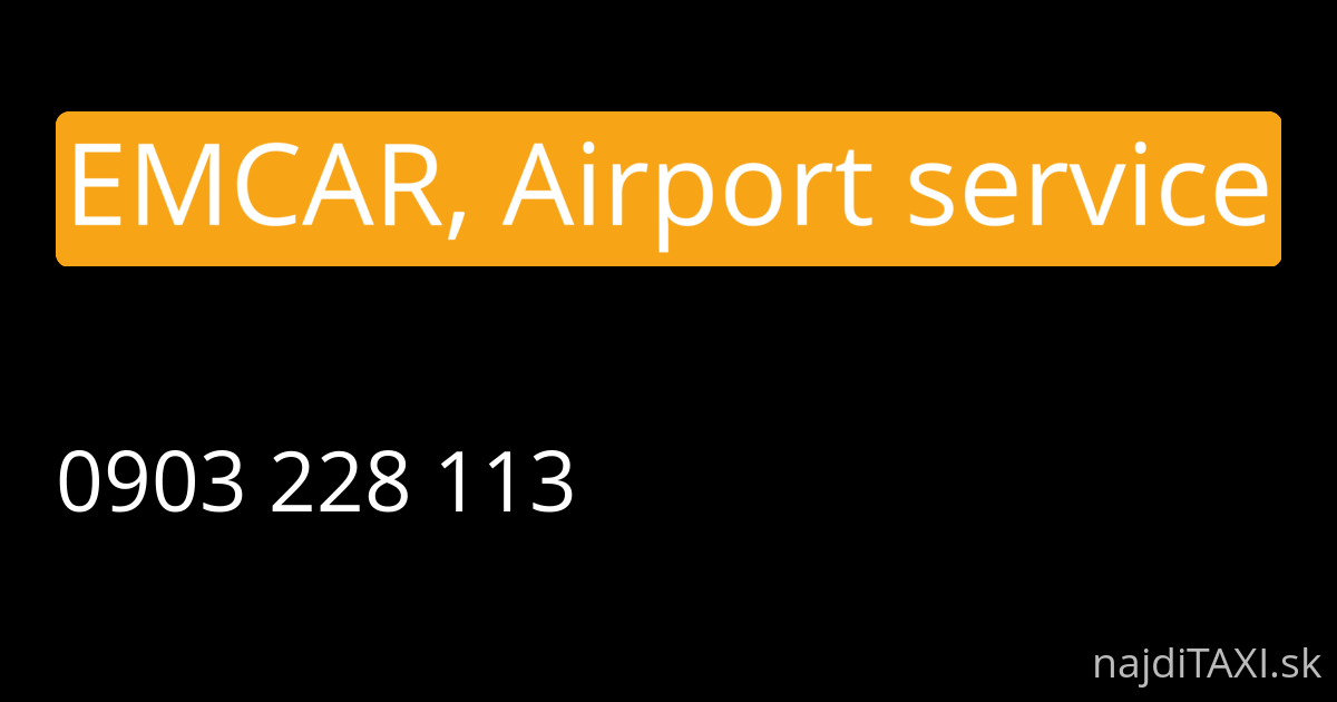 EMCAR, Airport service (Trenčín)