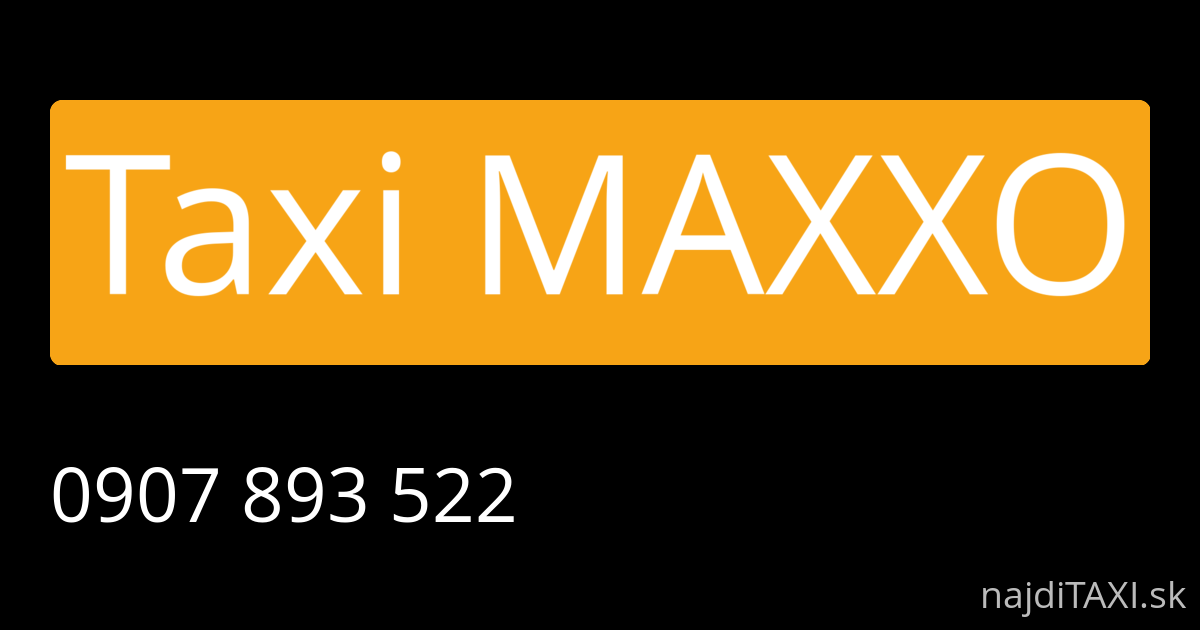 Taxi MAXXO (Trenčín)