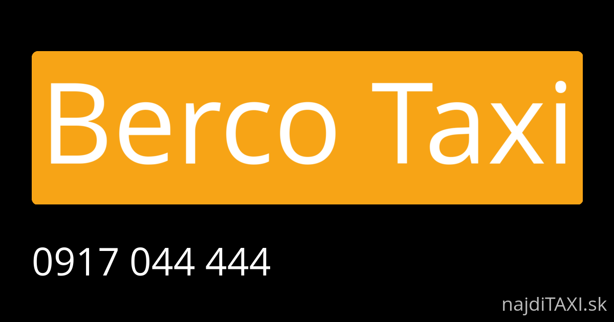 Berco Taxi (Turčianske Teplice)