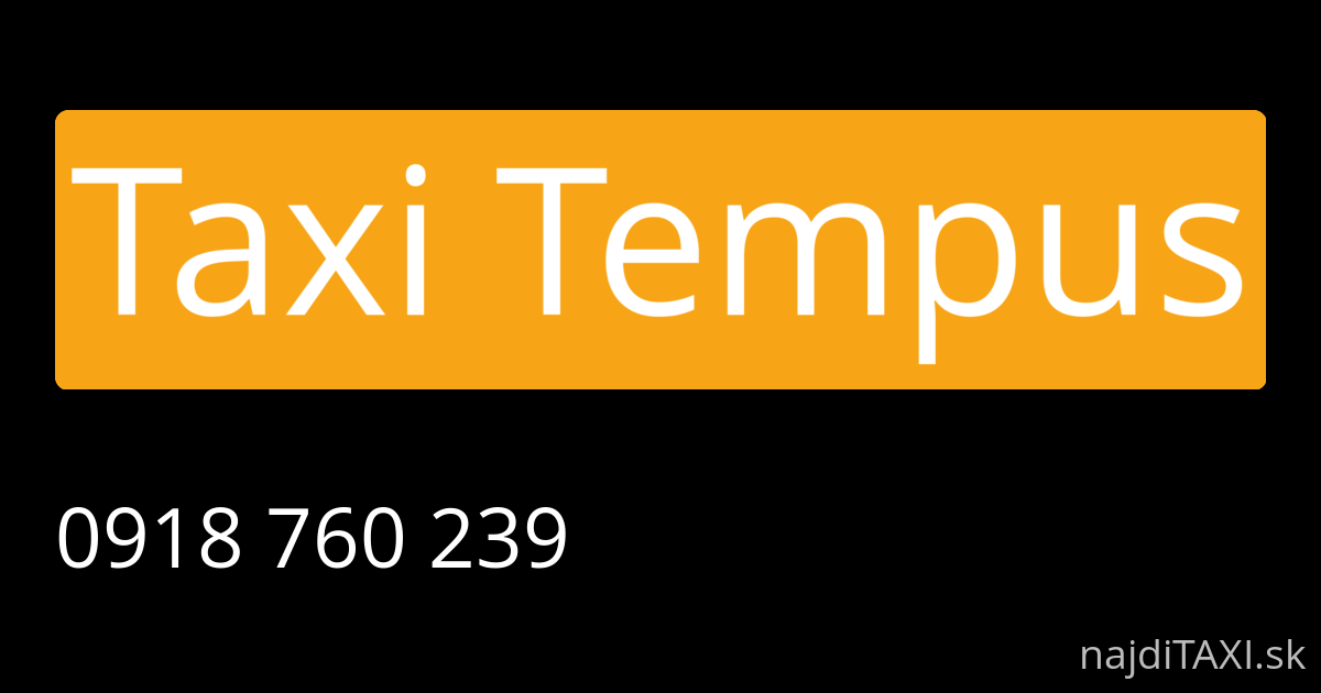 Taxi Tempus (Turčianske Teplice)