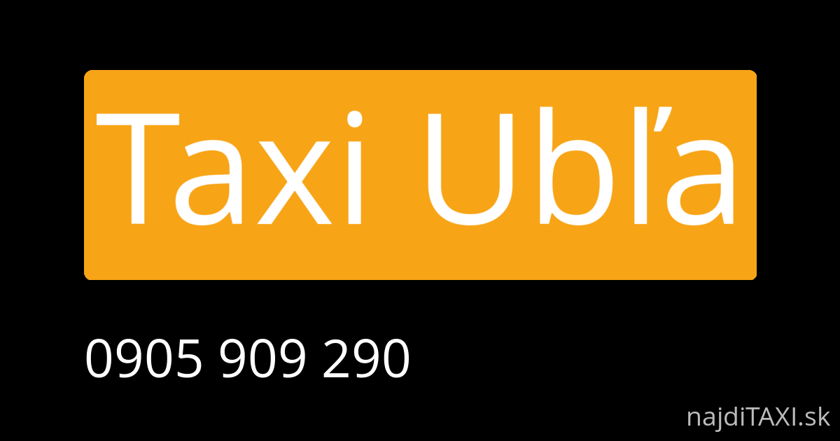 Taxi Ubľa (Ubľa)