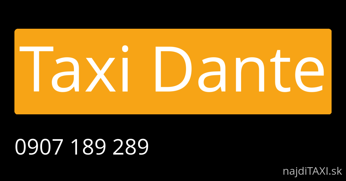 Taxi Dante (Vranov nad Topľou)