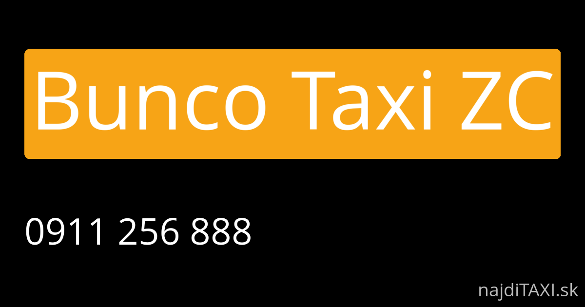 Bunco Taxi ZC (Žarnovica)