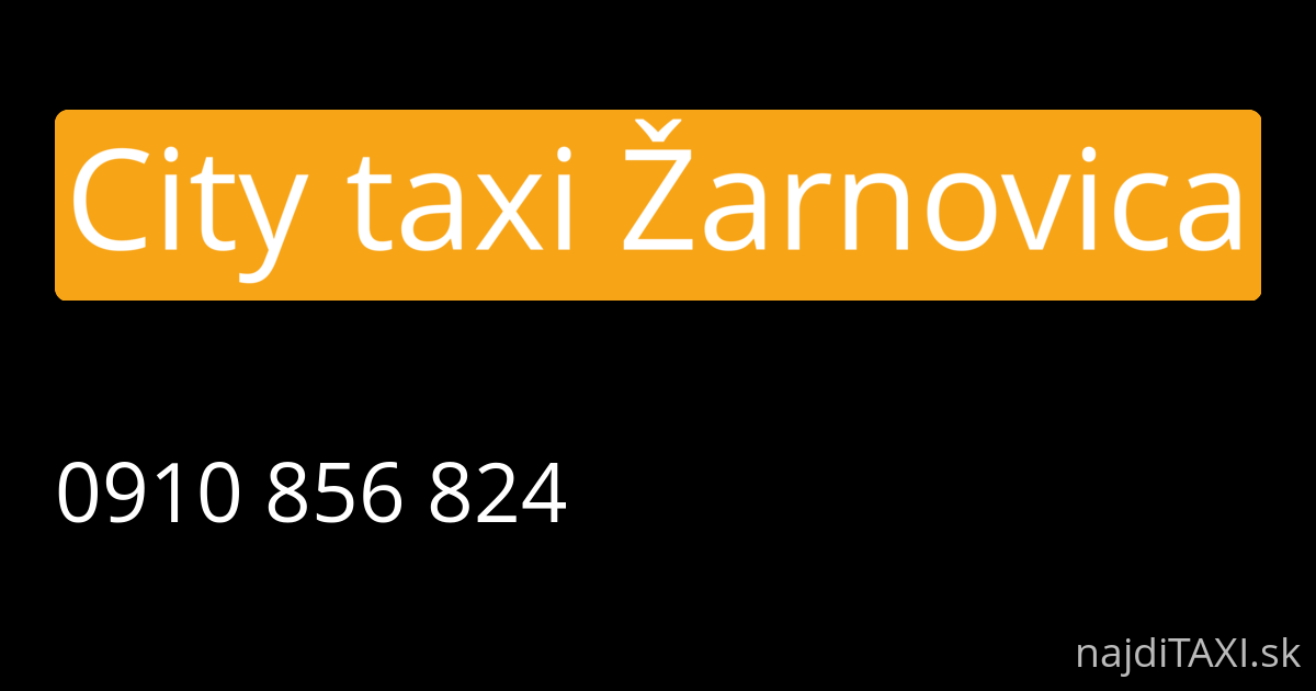 City taxi Žarnovica (Žarnovica)