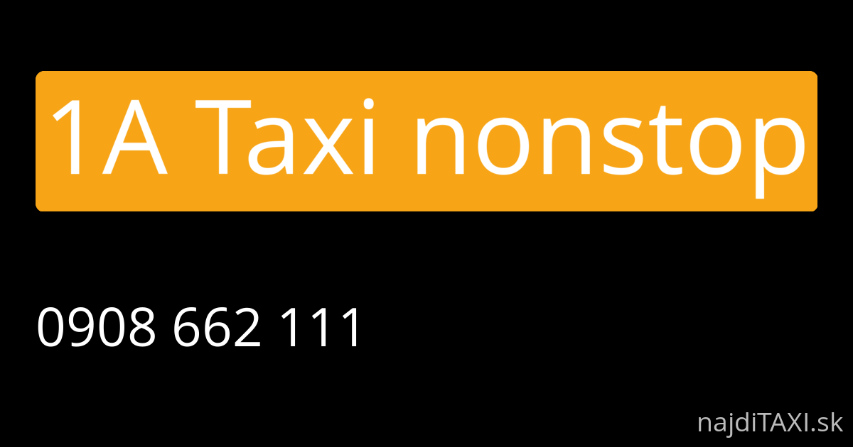 1A Taxi nonstop (Žilina)