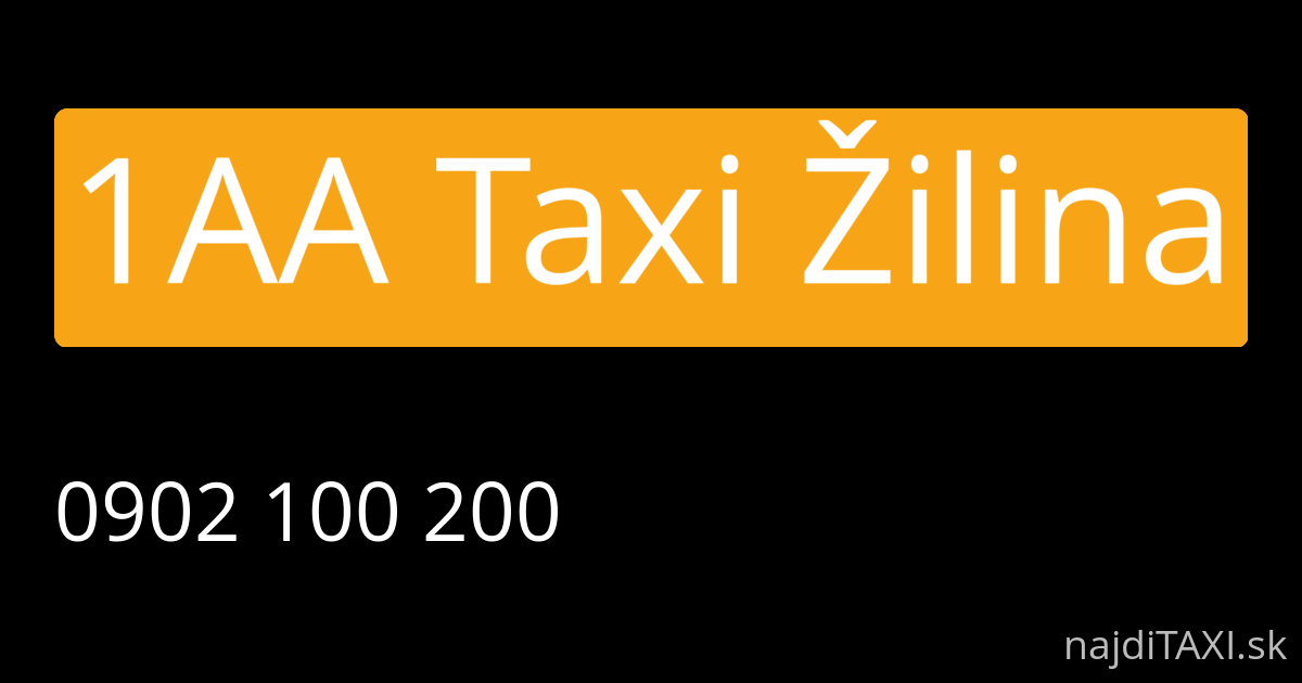 1AA Taxi Žilina (Žilina)