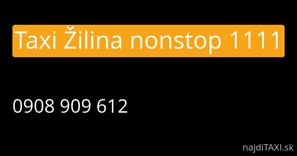 Taxi Žilina nonstop 1111 (Žilina)