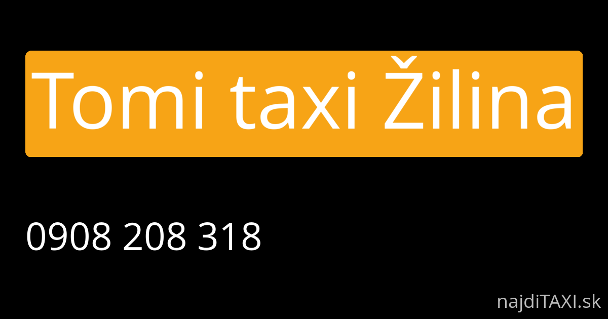 Tomi taxi Žilina (Žilina)
