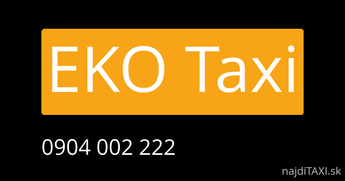 EKO Taxi (Zlaté Moravce)