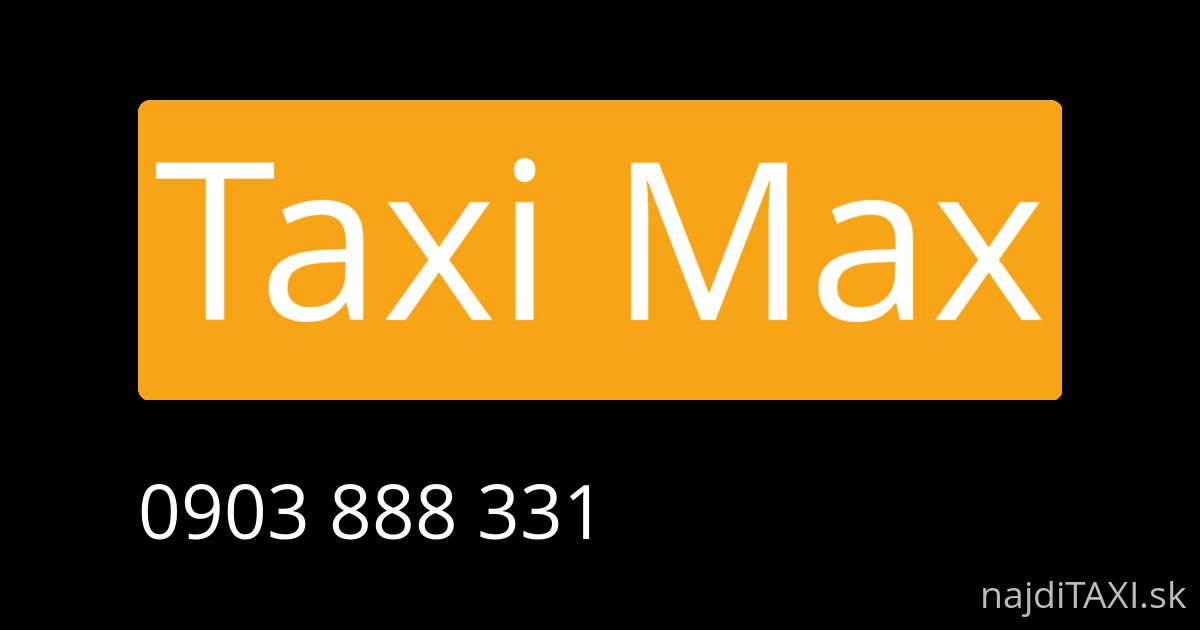 Taxi Max (Zlaté Moravce)